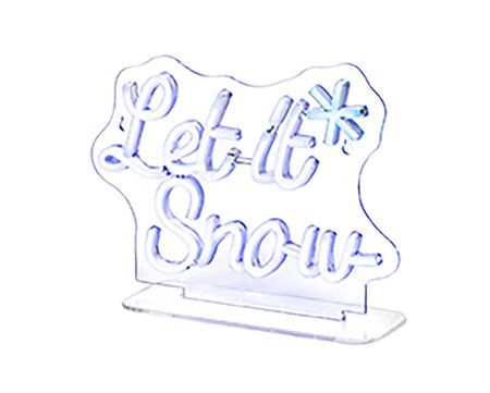 Let It Snow Neonverlichting Blauw - afbeelding 1