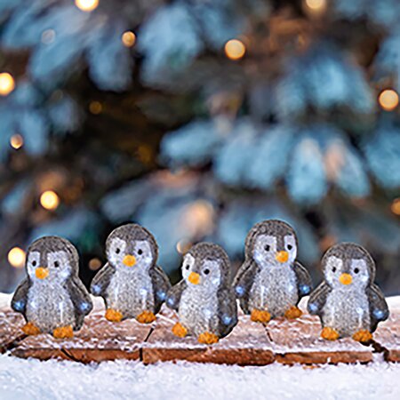 Pinguïn Acryl lights 5 stuks - afbeelding 4