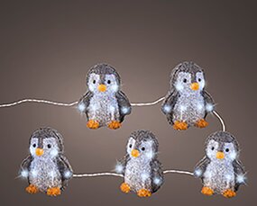Pinguïn Acryl lights 5 stuks - afbeelding 3