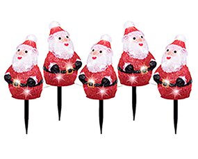 Santa Claus / Kerstman Acryl lights 5 Stuks - afbeelding 4