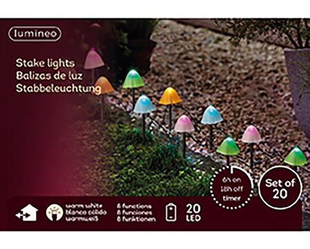Paddenstoelen Acryl lights Multi 20 stuks - afbeelding 2