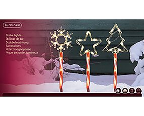 Kerstboom kerstster sneeuwvlok per 3 Rood/ Wit - afbeelding 2