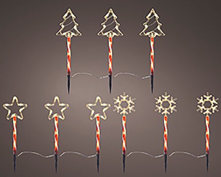 Kerstboom kerstster sneeuwvlok per 3 Rood/ Wit - afbeelding 3