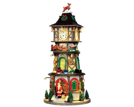 CHRISTMAS CLOCK TOWER, WITH 4.5V ADAPTOR