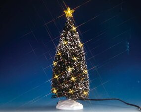 CLEAR LIGHT EVERGREEN TREE, LARGE, B/O (4.5V)