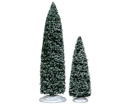 SNOWY JUNIPER TREE, LARGE & MEDIUM, SET OF 2