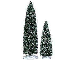 SNOWY JUNIPER TREE, LARGE & MEDIUM, SET OF 2