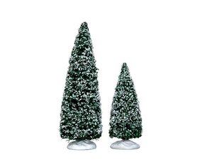 SNOWY JUNIPER TREE, MEDIUM & SMALL, SET OF 2