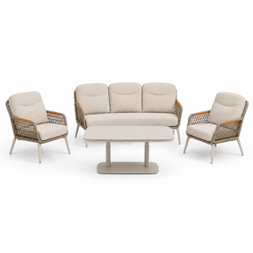 Loungeset Djenna Florida (cream) - afbeelding 2