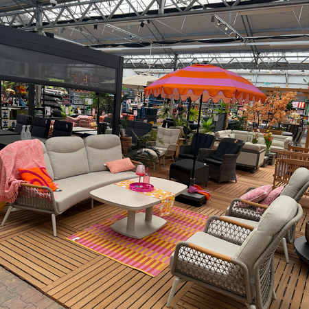 Loungeset Djenna Florida (cream) - afbeelding 3