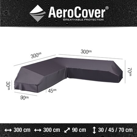 Loungeset platformhoes 300x300x90xH30/45/70 - afbeelding 1