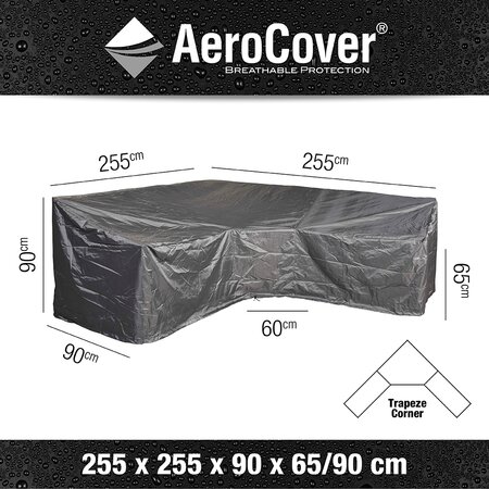Loungesethoes hoekset trapeze 255x255x90xH65/90 - afbeelding 1