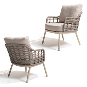 Low Diningset Puglia Donato van 4 Seasons Outdoor in tuinopstelling