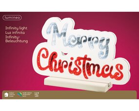 Merry Christmas Infinity light L20 B32,4 H32cm koel wit/multi - afbeelding 3