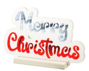 Merry Christmas Infinity light L20 B32,4 H32cm koel wit/multi - afbeelding 2