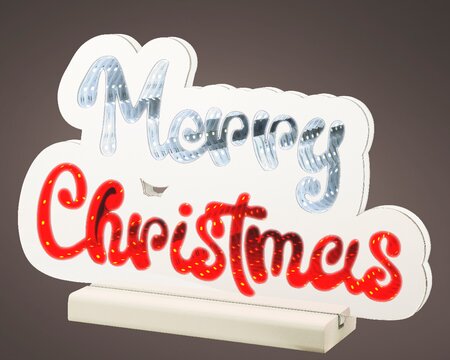 Merry Christmas Infinity light L20 B32,4 H32cm koel wit/multi - afbeelding 3
