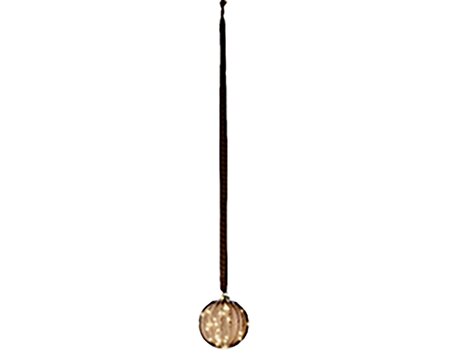 Kerstbal Bruin LED Warm wit (ø14cm) - afbeelding 2
