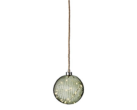 Kerstbal Groen LED Warm wit (ø14cm) - afbeelding 2