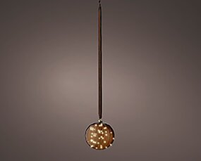 Kerstbal Bruin LED Warm wit (ø20cm) - afbeelding 3