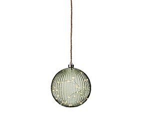 Kerstbal Groen LED Warm wit (ø20cm) - afbeelding 2