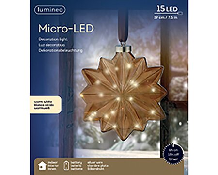 Bloem Bruin LED Warm wit (19x19cm) - afbeelding 1
