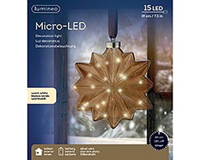 Bloem Bruin LED Warm wit (19x19cm) - afbeelding 4