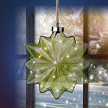 Bloem Groen LED Warm wit (19x19cm) - afbeelding 4