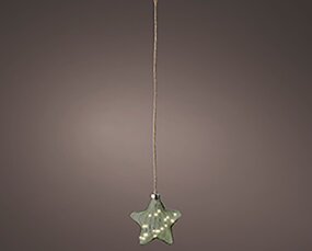 Ster Groen LED Warm wit (20x20cm) - afbeelding 3
