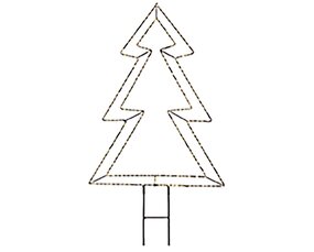 Kerstboom Metaal Warm wit H60cm - afbeelding 3
