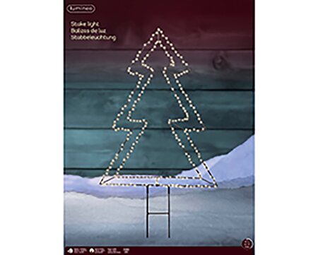 Kerstboom Metaal Warm wit H60cm - afbeelding 2