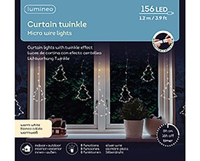 Gordijn kerstboom LED Warm wit (1,2m) - afbeelding 3