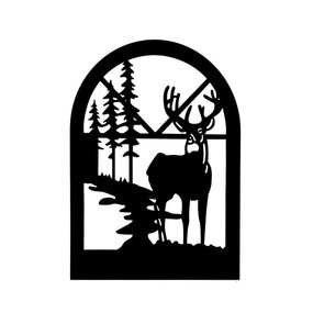 Muurhanger raam frame met kerstfiguren LED - afbeelding 3