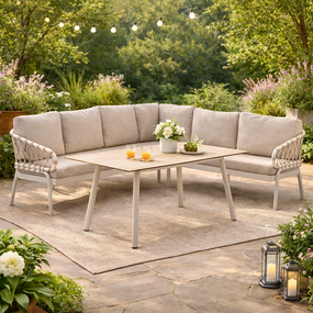 Diningset Natal Lounge creme wit Tierra Outdoor