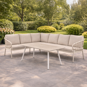 Diningset Natal Lounge creme wit Tierra Outdoor