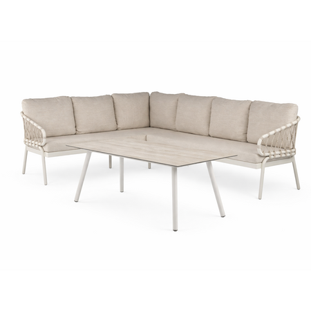 Diningset Natal Lounge creme wit Tierra Outdoor