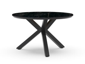 Orbital Dining Table Trespa Marble 120 cm Ø Charcoal