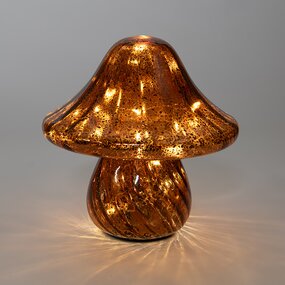 Paddenstoel glas LED 19X19 cm Mercury Bruin - afbeelding 2