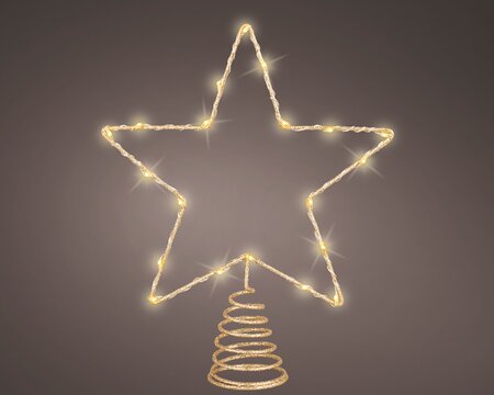 Piek B22 H27cm goud/klassiek warm Micro LED - afbeelding 2
