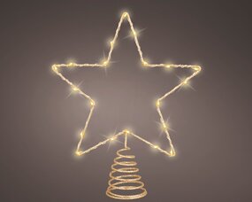 Piek B22 H27cm goud/klassiek warm Micro LED - afbeelding 2