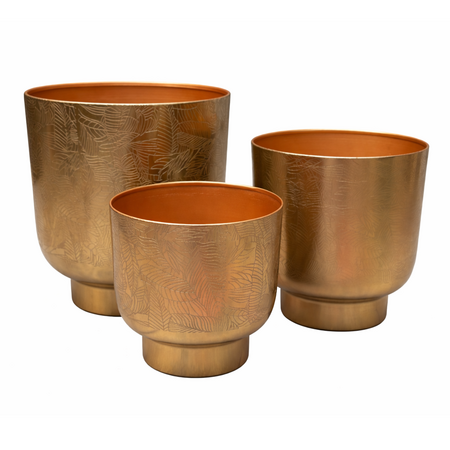 Planten pot ijzer goud vanaf,