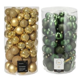 Plastic kerstballen, 30 stuks