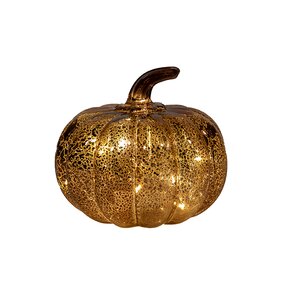 Pompoen glas LED 13x14 cm Brons - afbeelding 3