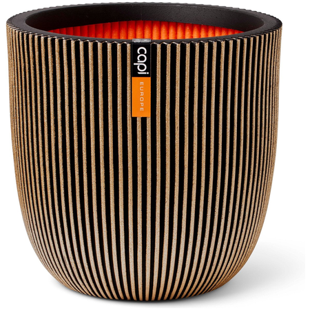 Pot bol Groove NL 35x34 zwart goud