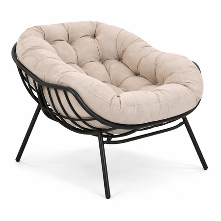 Relaxstoel Cozy aluminium beige