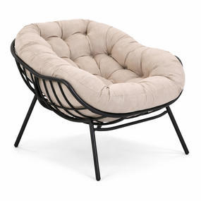 Relaxstoel Cozy aluminium beige