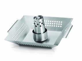 Rvs gevogeltehouder en wok - afbeelding 4