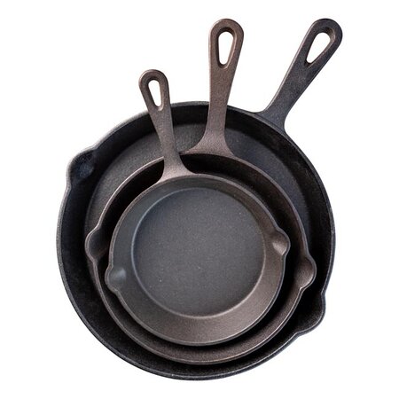 Set van 3 skillets: 16 x 3,3 cm + 19,5 x 4 cm + 24,5 x 4 cm - afbeelding 1