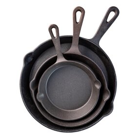 Set van 3 skillets: 16 x 3,3 cm + 19,5 x 4 cm + 24,5 x 4 cm - afbeelding 1