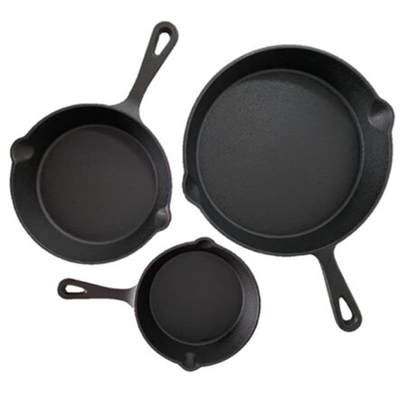 Set van 3 skillets: 16 x 3,3 cm + 19,5 x 4 cm + 24,5 x 4 cm - afbeelding 2