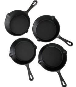 Set van 4 kleine skillets: 16 x 3,3 cm - afbeelding 2
